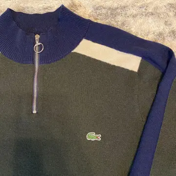 Lacoste 하프 지퍼 니트 스웨터 프랑스제