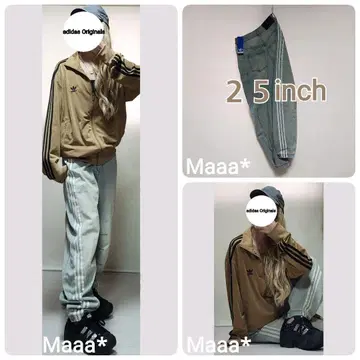 ADILENIUM 바나나 핏 워시드 데님 팬츠 블루 레어 사이즈