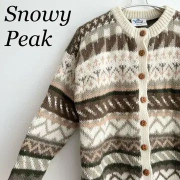 Snowy Peak 니트 자켓 모헤어 혼방 램스울 빈티지