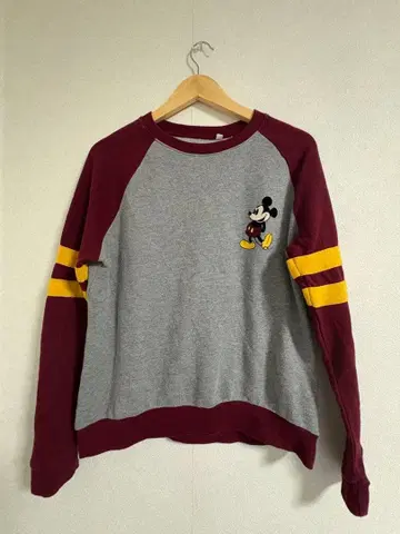 디즈니 미키마우스 래글런 T 래글런 90s M 사이즈 짧은 기장