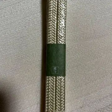 순수 실크 베이지 뜨개질 허리띠 약 1.5cm 폭