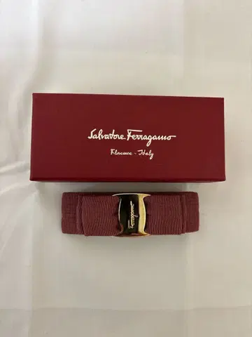 Salvatore Ferragamo 와인 레드 머리핀
