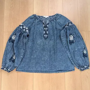 [여성용] FREAK'S STORE 자수 데님 셔츠 블라우스