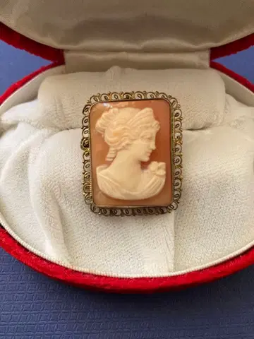 앤티크 실버 800 silver 카메오 브로치 펜던트 탑