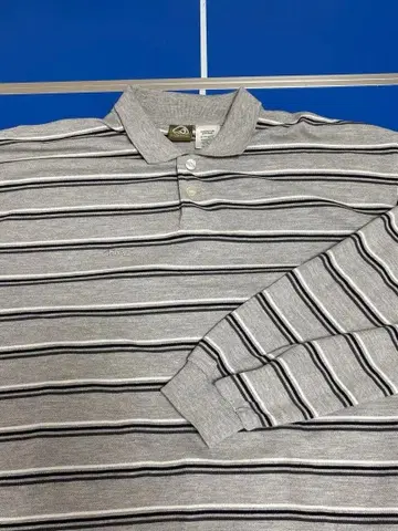 OCTOPUSARMY 긴팔 피케 셔츠 스트라이프 사이즈 XL