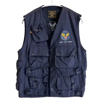 N-639 ALPHA 알파 c-1 밀리터리 베스트 네이비 M