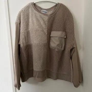 야마다야 니트 플리스 이소재 풀오버