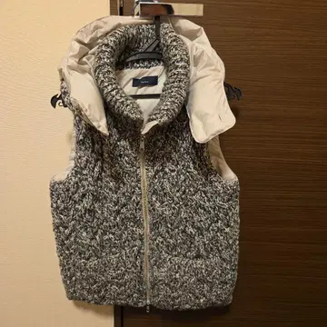 후드 부착 다운 베스트 프리 사이즈