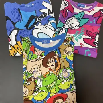 [새상품급] 디즈니 리조트 캐릭터 T셔츠 3장 세트