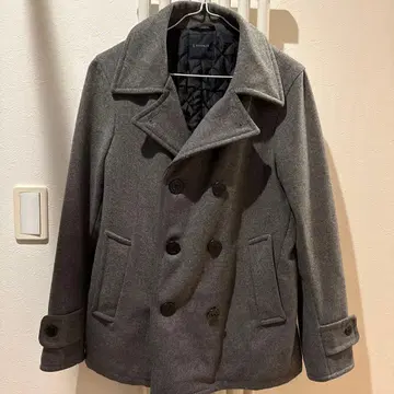 RAGEBLUE 그레이 더블 브레스트 피코트 M