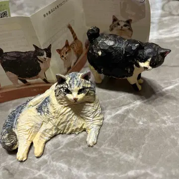 하시모토 미오 고양이 조각 2 코테츠 군 & 모이 군 2점 세트