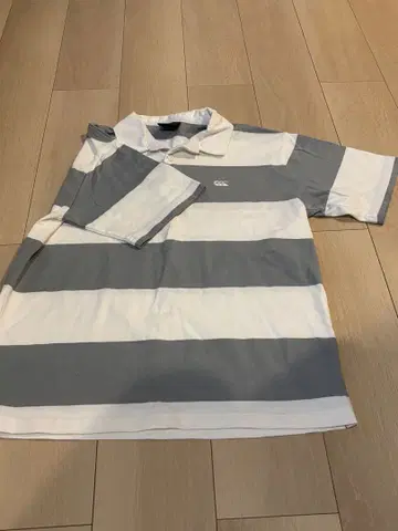 Canterbury 피케 셔츠 그레이와 화이트