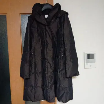 PINORE 후드 부착 다크 브라운 다운 코트 M 사이즈