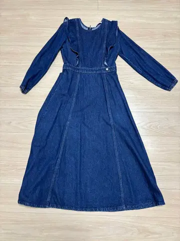 ZARA 데님 블루 롱 원피스
