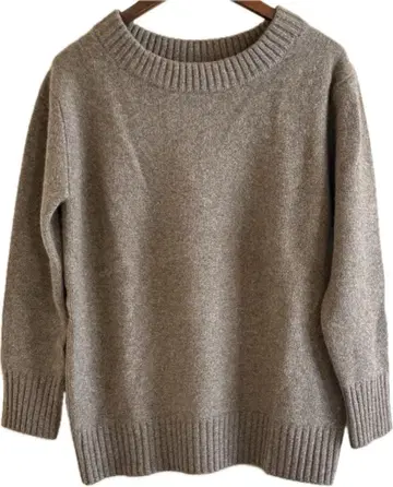 NOBLE 노블 야크 100% 니트 크루넥 브라운 풀오버