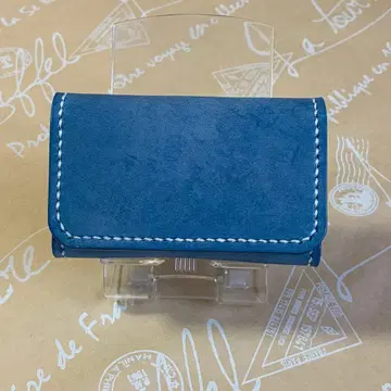 E57 [ 로로마 가죽 소가죽 ] 카드 케이스 명함지갑 핸드메이드