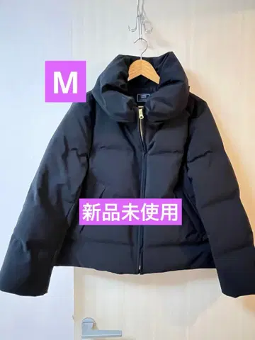 블랙 숏 다운 자켓 큰 옷깃 미사용 새상품