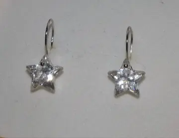 K14 WG [각인 있음] CZ (클리어) 별 귀걸이