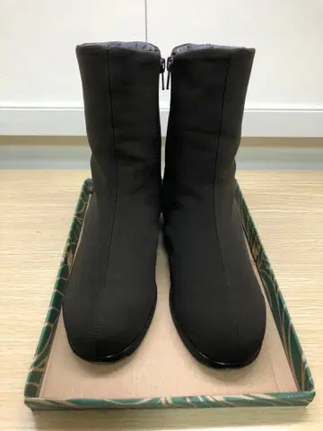 방수 다크 브라운 지퍼 스트레치 숏부츠