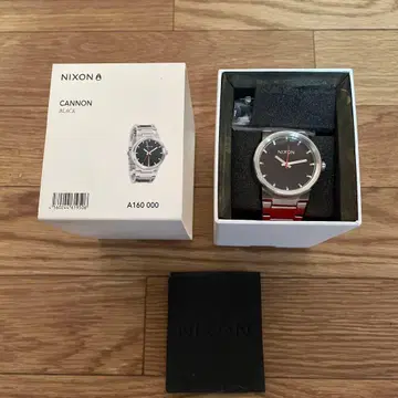 NIXON CANNON 손목시계 블랙/실버