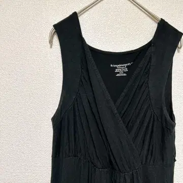 블랙 슬리브리스 랩 드레스