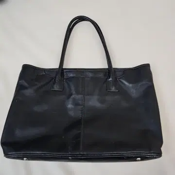 블랙 가죽 비즈니스 백 (본체 손잡이는 천연 가죽)