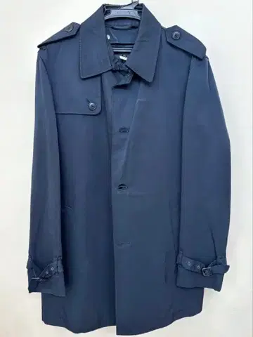 그린 라벨 다크 블루 트렌치코트 비즈니스 정장용 발수