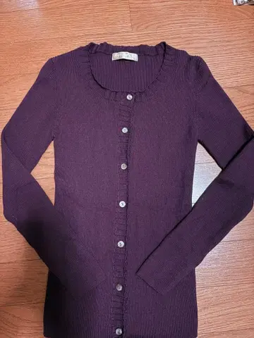 TOMORROWLAND 퍼플 긴팔 가디건