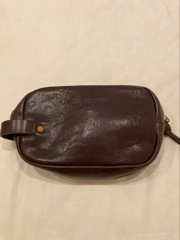 SLOW 브라운 가죽 파우치