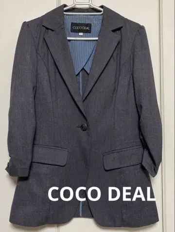 COCO DEAL 다크 그레이 테일러드 자켓