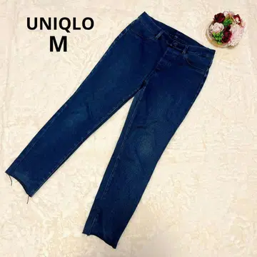 유니클로 히트텍 스키니 데님 G빵 네이비 스트레치 M 따뜻한