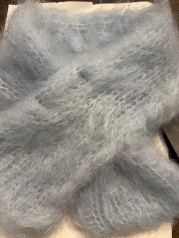 babymohair 라이트 블루 모헤어 머플러