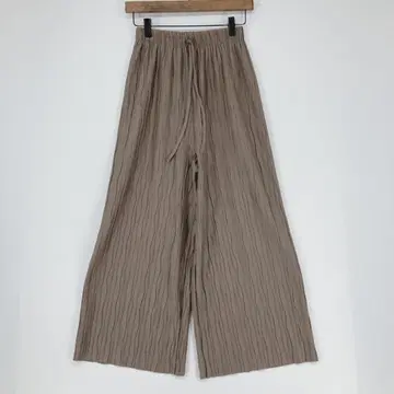 플리츠 와이드 팬츠 ONE SIZE
