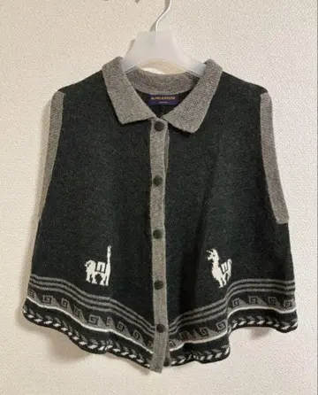 알파카 하우스 플레어 베스트 니트 L 사이즈