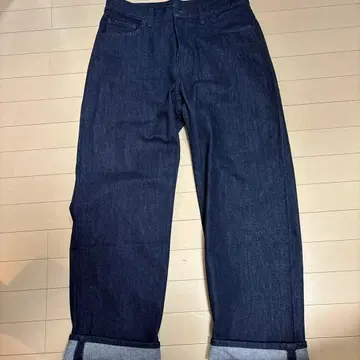 UNIQLO 와이드 스트레이트 데님 청바지 33 사이즈