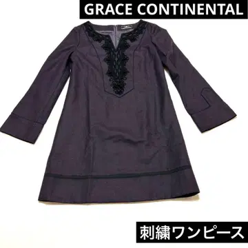 새상품급 GRACECONTINENTAL 그레이스 콘티넨탈 자수 원피스