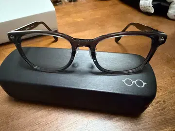 그레이 사각형 안경 케이스 포함