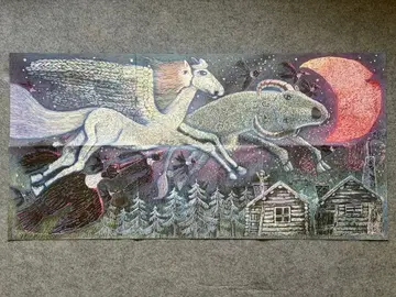 마녀 배달부 키키 포스터 우루스의 그림 아니메쥬 1989년 9월호 부록