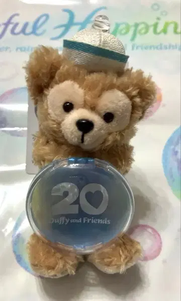 더피 컬러풀 해피니스 봉제 인형 스트랩