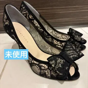 미사용 에스트네이션 펌프스 레이스 리본