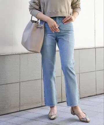 Deuxieme Classe 슬림 크롭 데님 블루 34