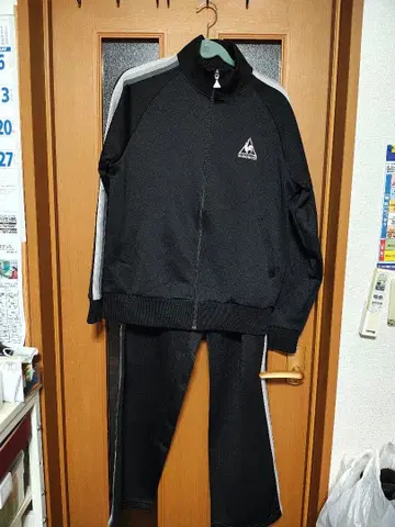 르꼬끄 스포르티브 블랙 저지 셋업 남성용 XL