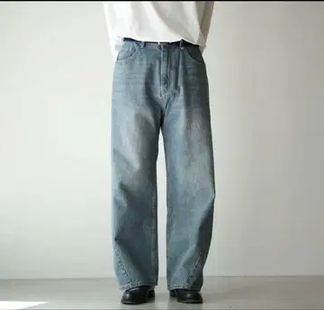 새상품급 라이트 블루 스트레이트 데님 하이웨스트 S