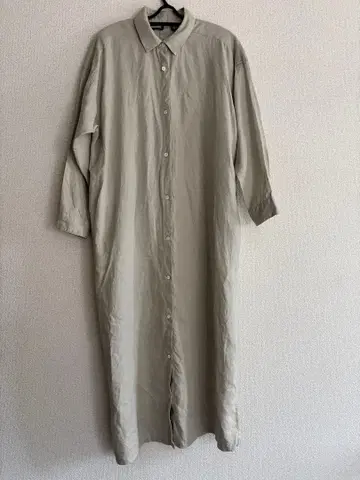 URBAN RESEARCH DOORS LINEN 롱 셔츠 원피스 린넨
