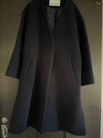 내추럴 뷰티 베이직 네이비 울 혼방 체스터 코트 S