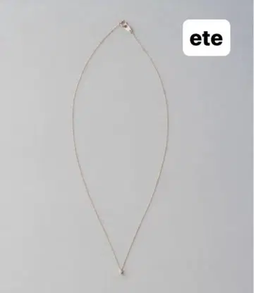 ete K10 레이어 다이아몬드 목걸이 핑크 골드