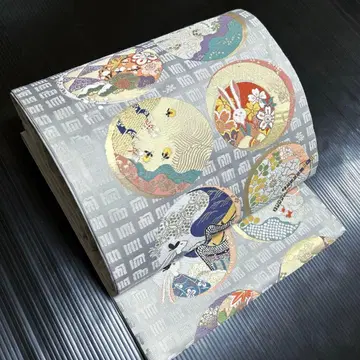 순수 실크 후쿠로 오비 [ 설날에도 길상 무늬 ]