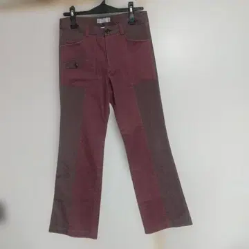 팬츠 와인 레드