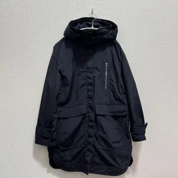 PLST 나일론 코트 이너다운 포함 네이비