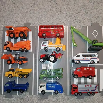 토미카 미니카 작업용 자동차 도로 20개 세트